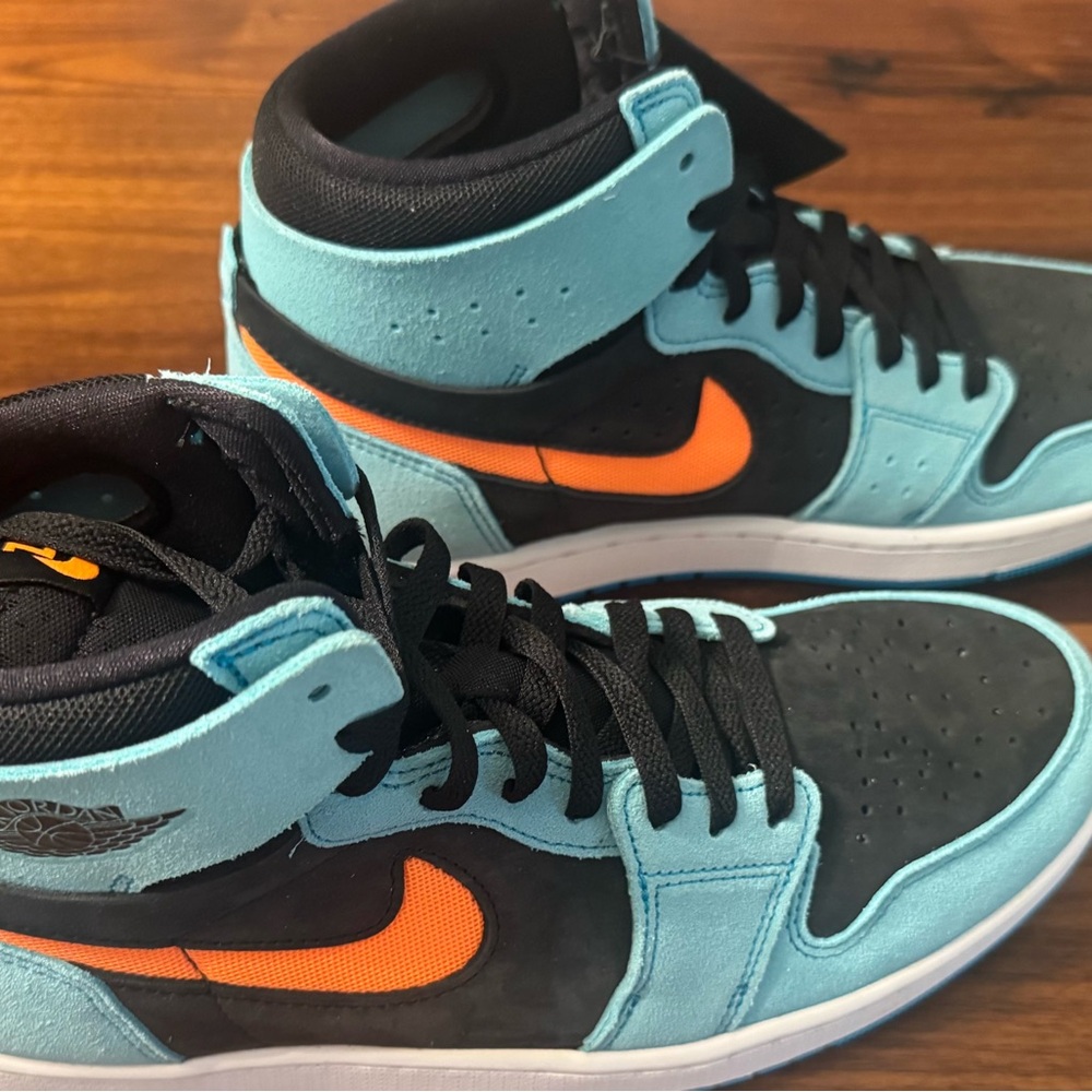 Nike Jordan 1 Zoom CMFT 2 Bleached Aqua Bright Citrus- Bought New Never Worn - Picture 2 of 8